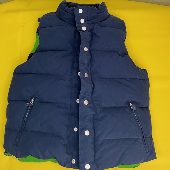Victoria's Secret Pink Reversible Down Puffer Vest, Size XS, Blue and Green - Picture 7 of 12